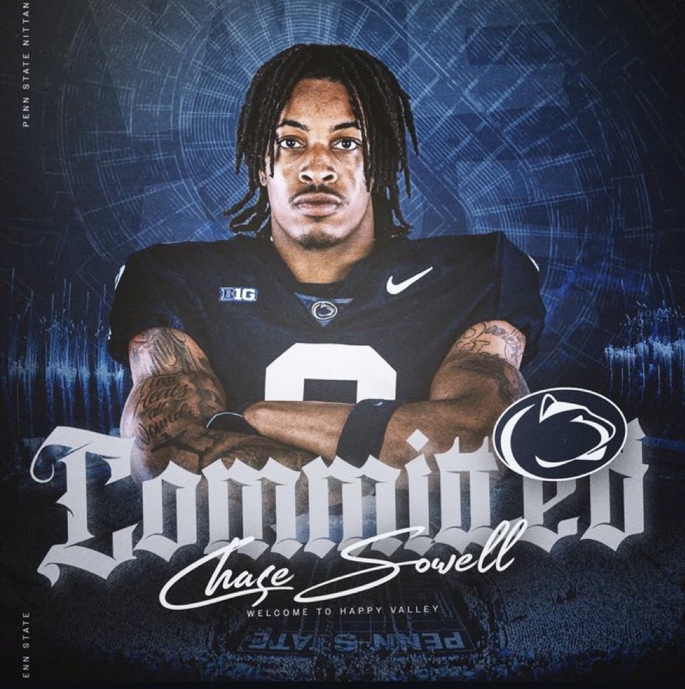 WR Chase Sowell has transferred from Iowa State to Penn State!

Welcome to Happy Valley Chase!

#WeAre 🦁