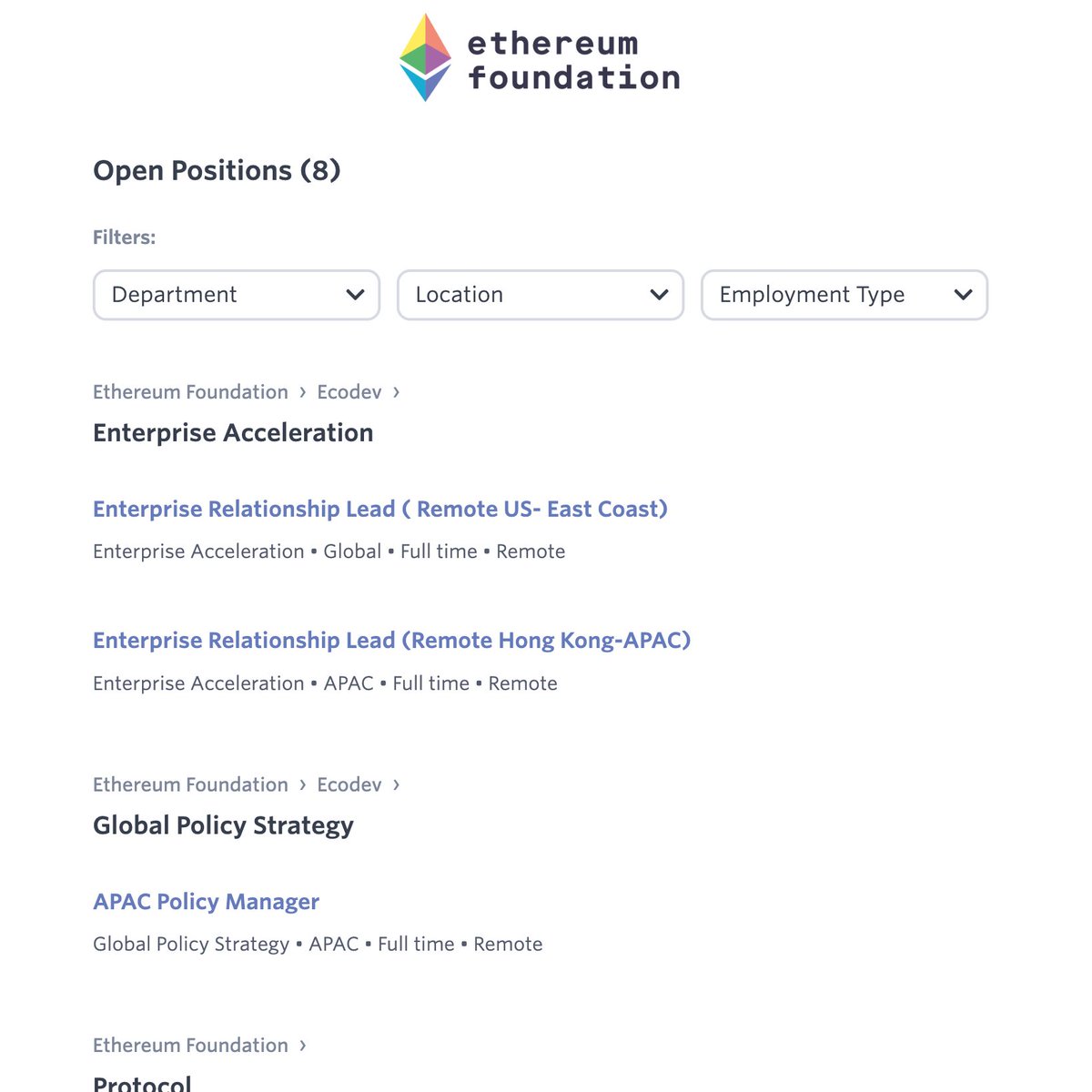 fresh EF jobs page come serve the Ethereum ecosystem alongside us in 2026  https://t.co/iu6yo4P0XI