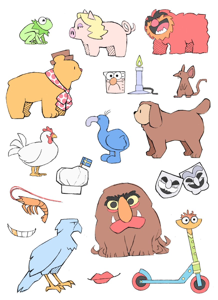 PaulDrawsArt's tweet image. I drew some totally normal animals, one of them is even called animal

And also there's a beaker, a bunsen burner and a chefs hat from ikea