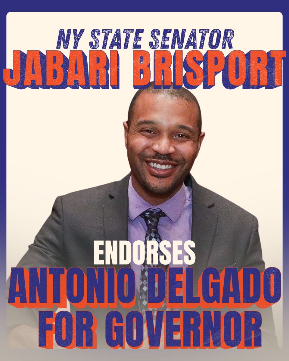 DelgadoforNY's tweet photo. Proud to earn the endorsement of @JabariBrisport — a fearless leader for housing justice, single-payer healthcare, universal child care, and real climate action. 

Together, we’re building a New York that taxes the ultra-wealthy, protects immigrants, and works for everyday people.