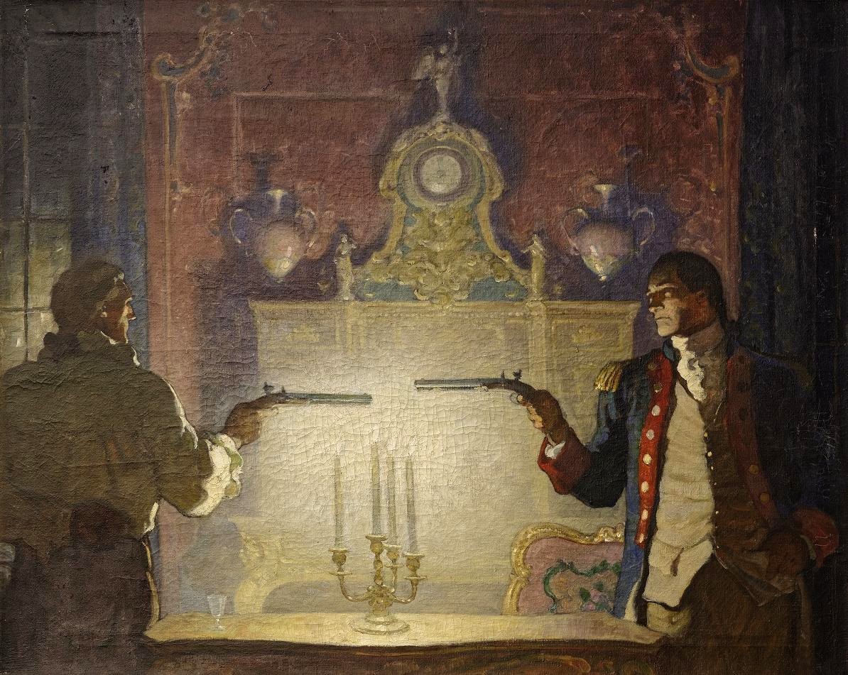 Ay_Blinkin's tweet image. The Duel (c. 1922) by N.C. Wyeth