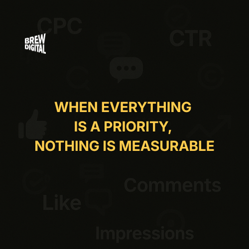 If everything is a priority, your metrics become meaningless.

Focus creates truth. Noise hides it.

#productivitytips #strategicthinking