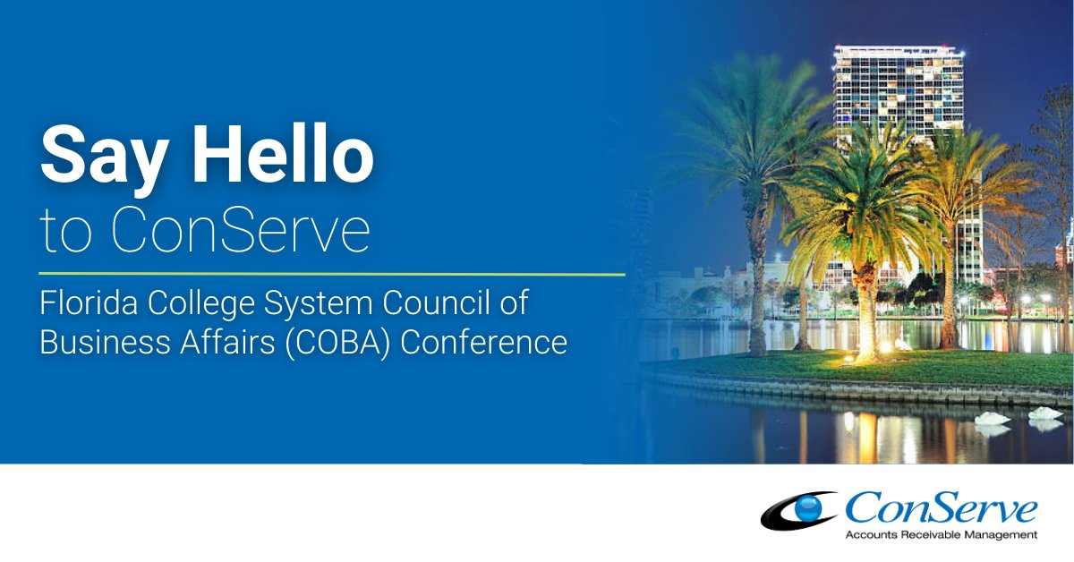 We are proud to be a Bronze Sponsor at the COBA Conference next week, January 14-16, in Orlando, FL. Stop by our booth to meet our collection experts and find out how our recovery solutions can benefit your institution. conserve-arm.com/meet-conserve/