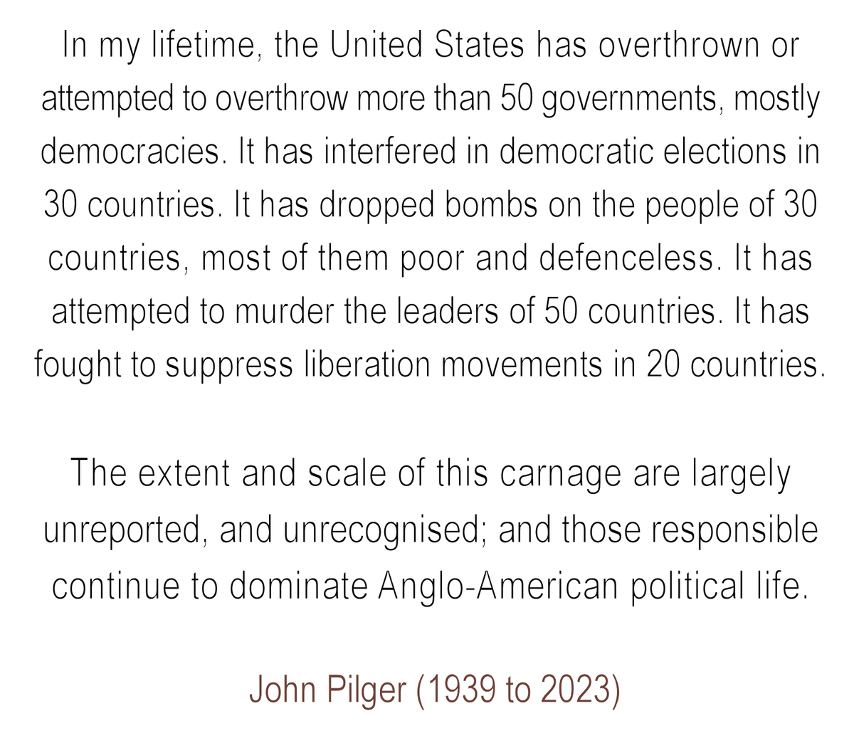 Graeber_social's tweet photo. If John Pilger was around today, he'd have a lot to say about the Venezuela situation. https://t.co/S4CHrmZOIo