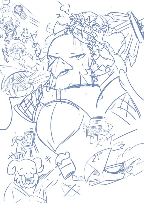 イキリクレイジーチャッキーこと復讐者ちゃんと愉快な仲間達のらくがき 