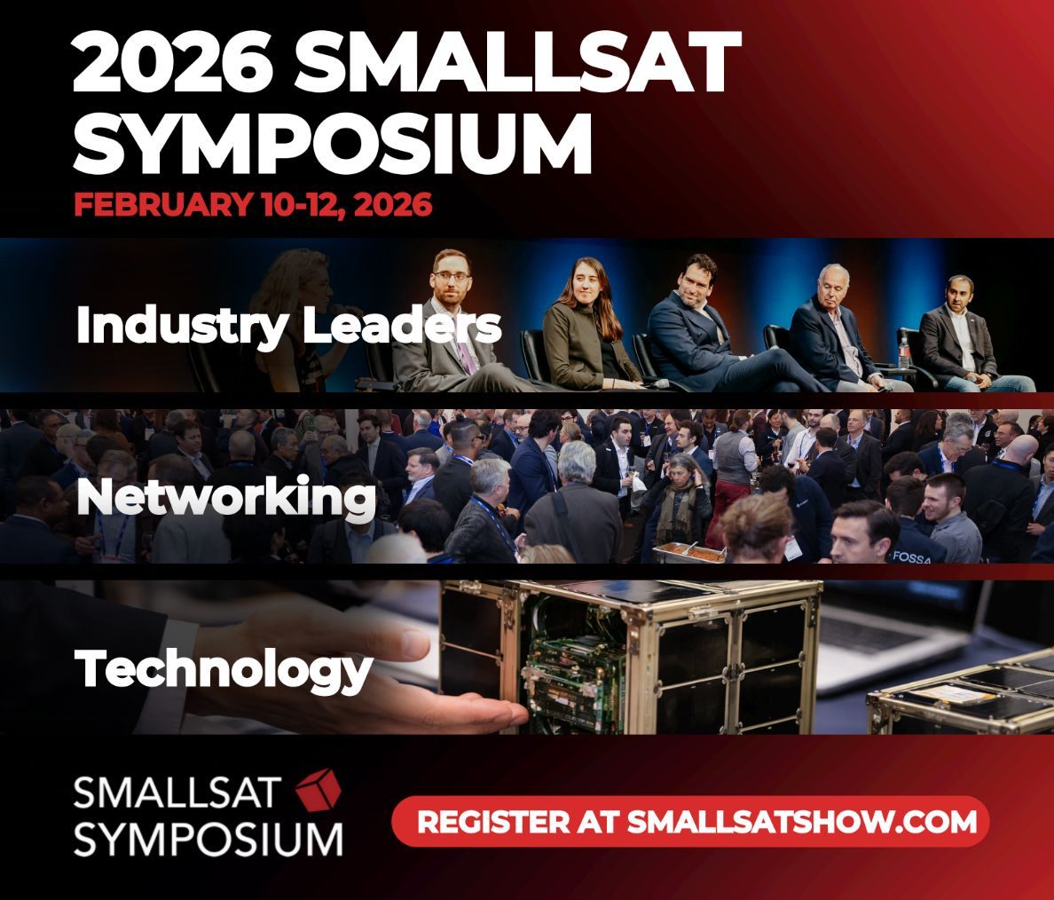SpaceNews_Inc's tweet photo. Connect with industry leaders, expand your network, and explore the latest advancements in small satellite technology at the 2026 SmallSat Symposium.
📅 Feb 10–12, 2026
🔗 https://t.co/KMaer3h000
#SpaceNewsPartner #SmallSatSymposium #SpaceIndustry https://t.co/0L0AvnJgSI