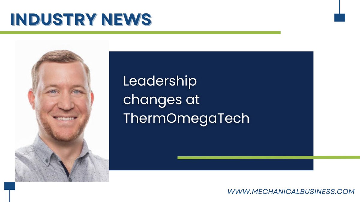 MechBusiness's tweet photo. ThermOmegaTech has named Daniel Kovac commercial plumbing business unit manager, and Josue Vazquez commercial plumbing national sales manager.
.
.
.
Click on the link for more details: https://t.co/fDs7vcngn4
#ThermOmegaTech #commercialplumbing #controlvalves https://t.co/jjunZmEsH0