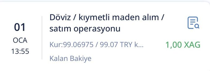 AlexTheRobinson's tweet photo. 01.01.2026 
1 gram #gümüş 99₺ seneye bugün ne olacak bakalım. https://t.co/WRztRhmIVU