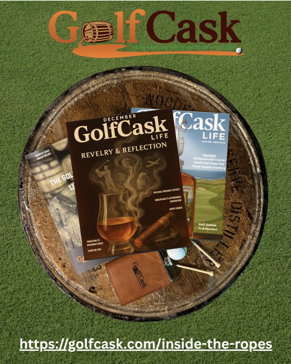 GolfCask's tweet photo. Reflection &amp; Revelry is now live. 
Pour a glass, take a moment, and give it a read: https://t.co/0iJRFRZBhh
If you love golf, whiskey, and cigars—in any ratio—this magazine was made for https://t.co/zL1095mPjm it. Share it. 
Cheers,
GolfCask Staff https://t.co/PGaEEWjzyN