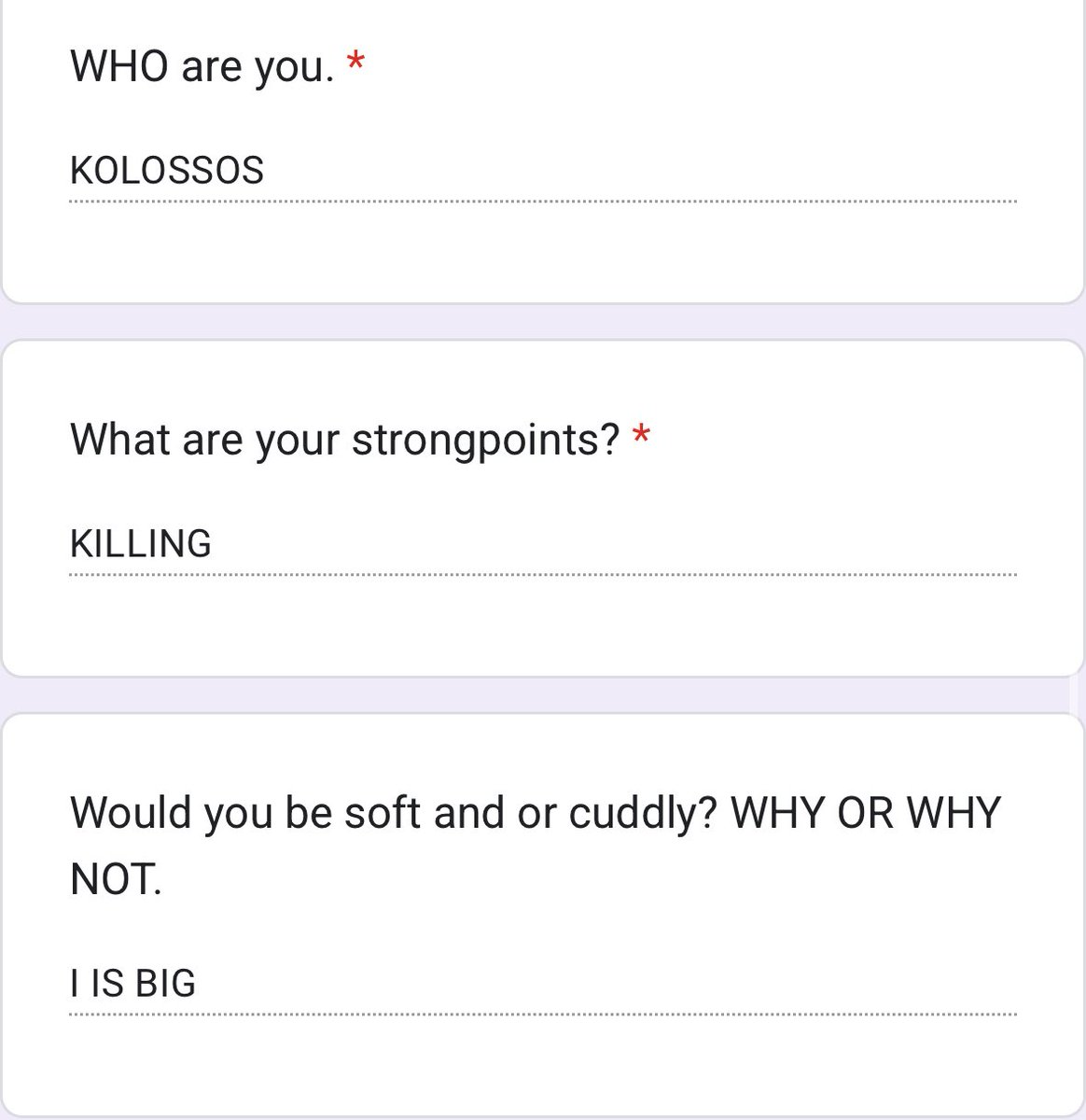 I’m liking this response..