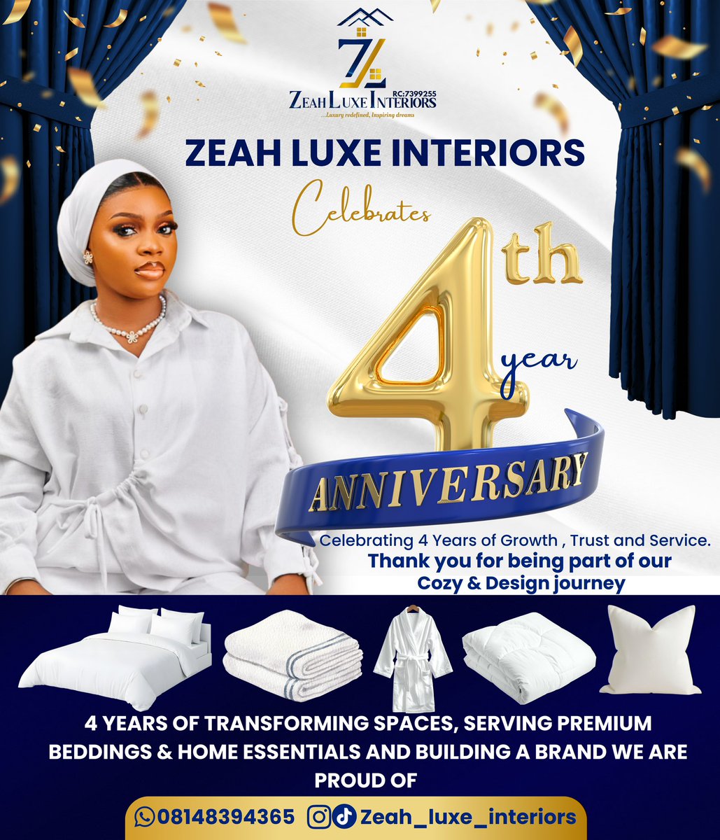simply_zeah_'s tweet photo. 4 Years of ZEAH LUXE INTERIORS😊🛌
4 years of Designing Spaces 🏡🏠and Serving Premium Comfort🛌🥰
Thank you for Growing with us🙏🥰
Cheers to getting more Better🥂 https://t.co/jHiSLhMJTj