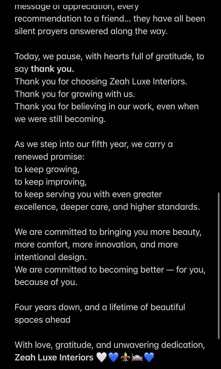 4 Years of ZEAH LUXE INTERIORS😊🛌
4 years of Designing Spaces 🏡🏠and Serving Premium Comfort🛌🥰
Thank you for Growing with us🙏🥰
Cheers to getting more Better🥂
