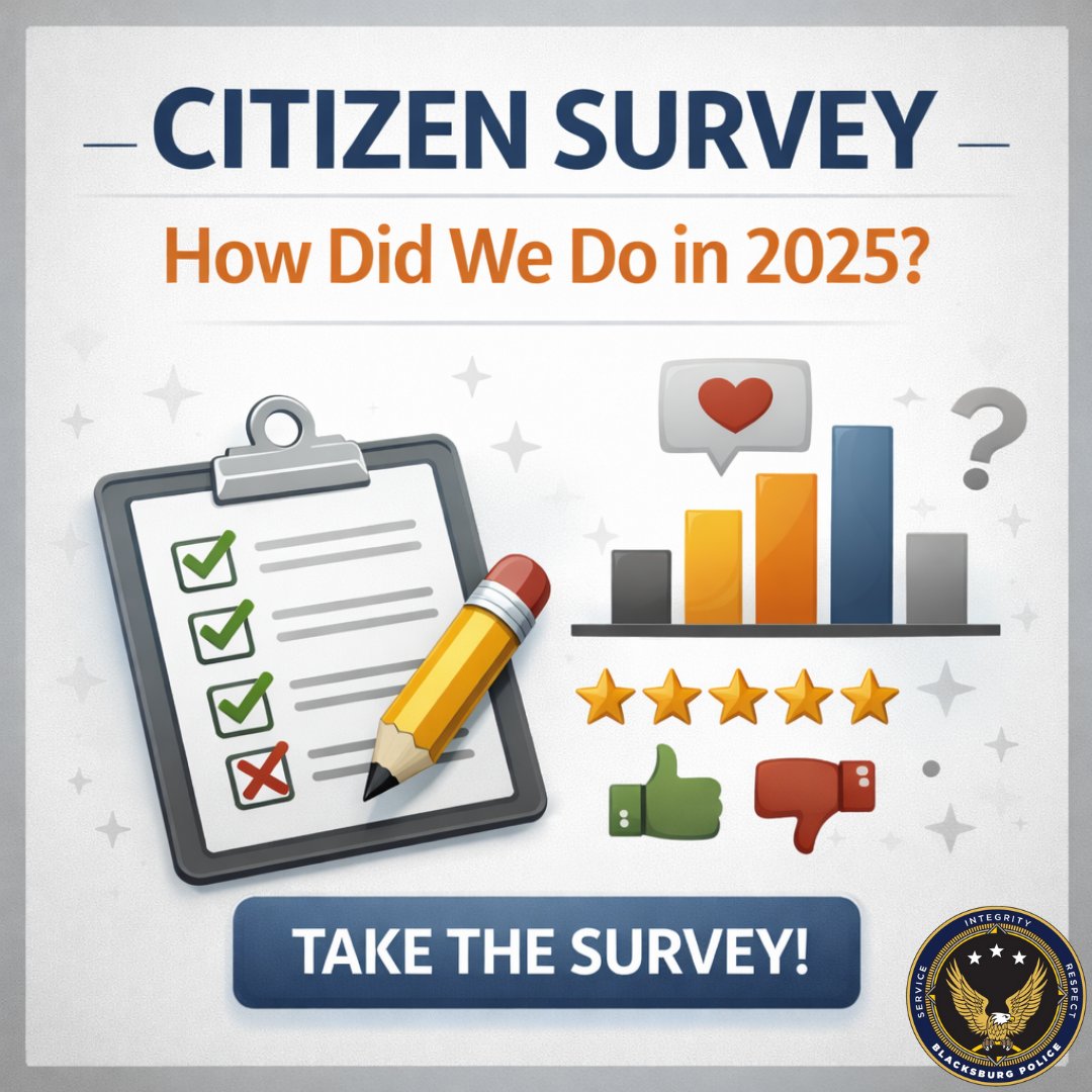 Help us evaluate 2025!
Our Citizen Survey is now open and offers an opportunity to provide feedback on our performance over the past year. Responses help inform data-driven decisions and service improvements.
🔗 Complete the survey: surveymonkey.com/r/D5WRQNV