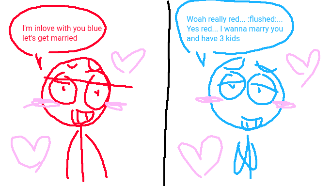 valerieyoz's tweet image. official redblue comic... 💙💙❤❤
#dickfigures