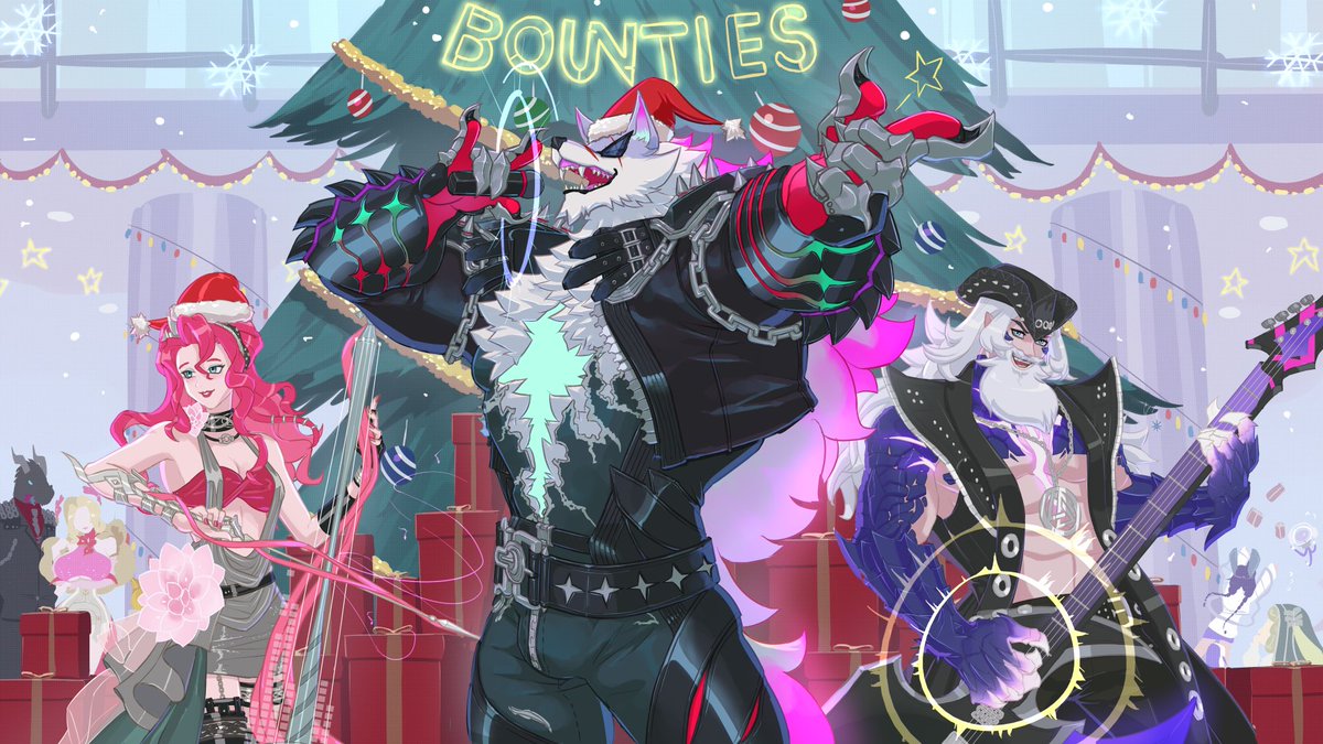 Derishash_Paati's tweet image. "Listen... that's our FESTIVE march!"
- Freddy the Fenrir -

#Dislyte #DislyteXmas #DislyteFanart