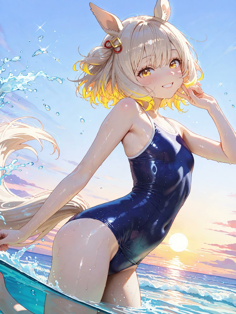 華音さん、初めまして！ #火曜スク水Lover 馬娘ではありませんが参加