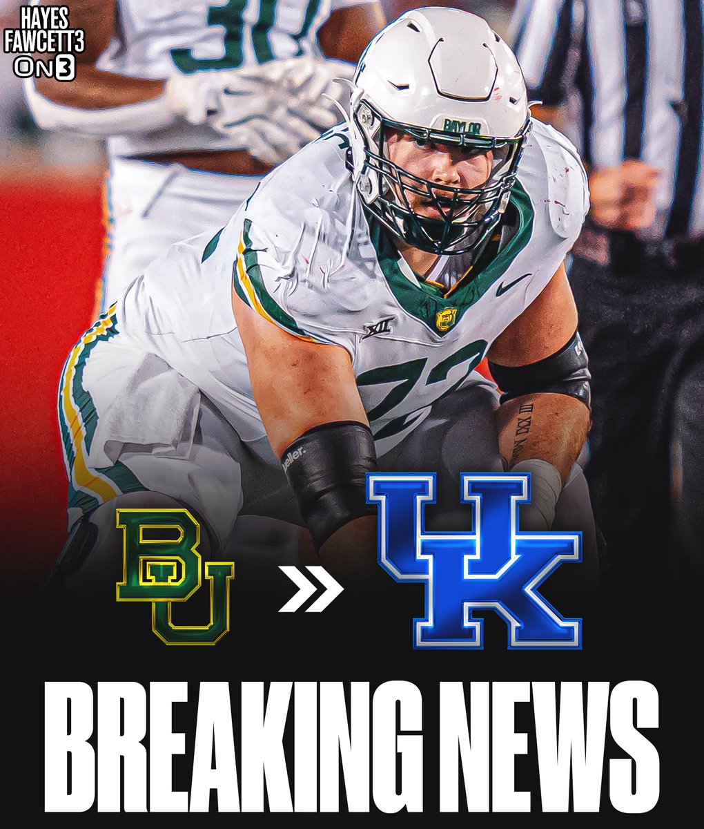 BREAKING: Baylor starting transfer IOL Coleton Price has Committed to Kentucky, he tells <a href="/on3/"></a>

The 6’3 318 IOL started 31 consecutive games for the Bears

He’s ranked as the No. 1 IOL in the On3 Portal Rankings

on3.com/transfer-porta…
