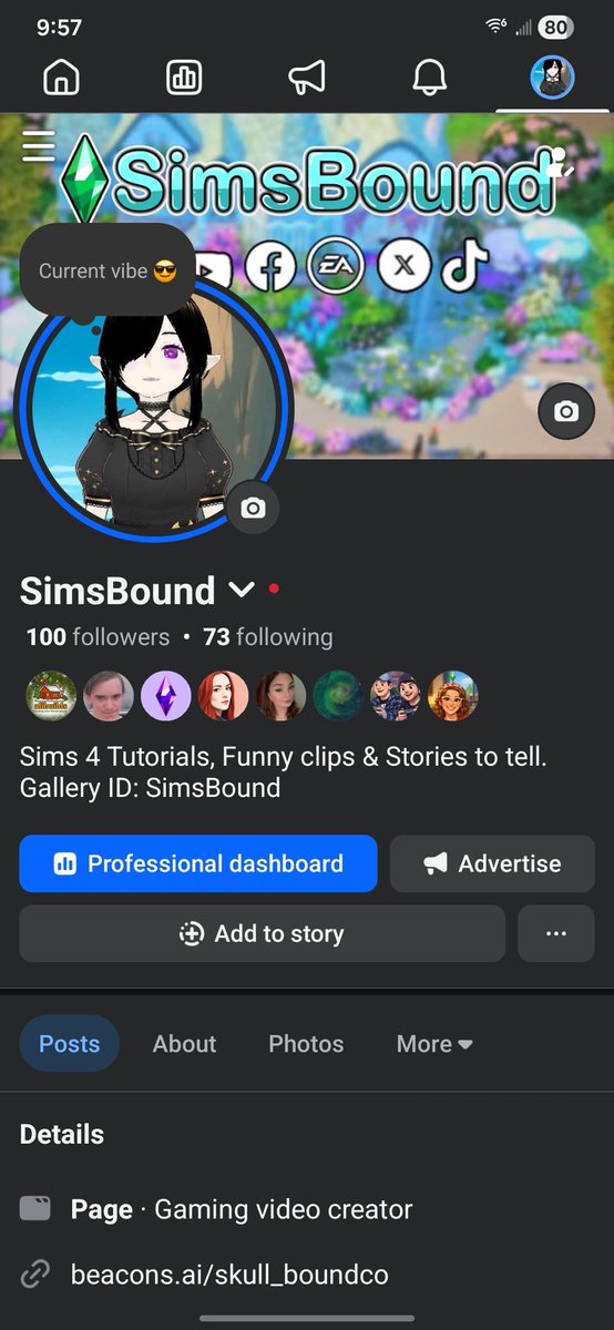 SimsBound's tweet image. Woooo! I hit 100 Followers on FB! 

Thank you all for being here. I appreciate &amp;amp; love you all so much! Let me know what you'd love to see me post! Or ask questions you might have about me or Sims 4! I'll answer to the best of my ability 🥰✨️

 Cheers to more growth in 2026!