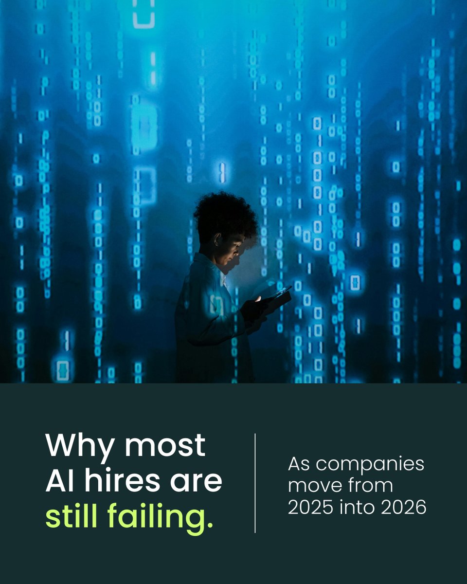 HireGoodTalent's tweet image. Most AI hires failed in 2025.
Not because of the tech.
Because companies hired titles, not execution.
In 2026, execution beats credentials.
The first AI hire should be an AI Operator.
#AIHiring #AIOperator #Founders