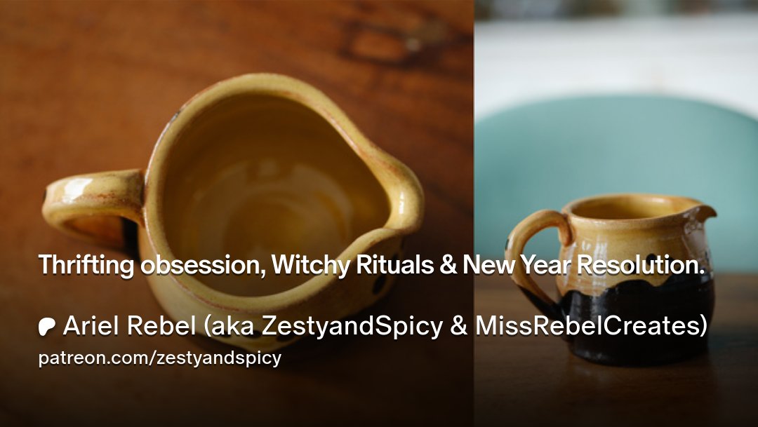 MissRebelCreate's tweet image. Thrifting obsession, Witchy Rituals &amp;amp; New Year Resolution. 👉 patreon.com/posts/thriftin… ✨ #Gratitude #LifeUpdates