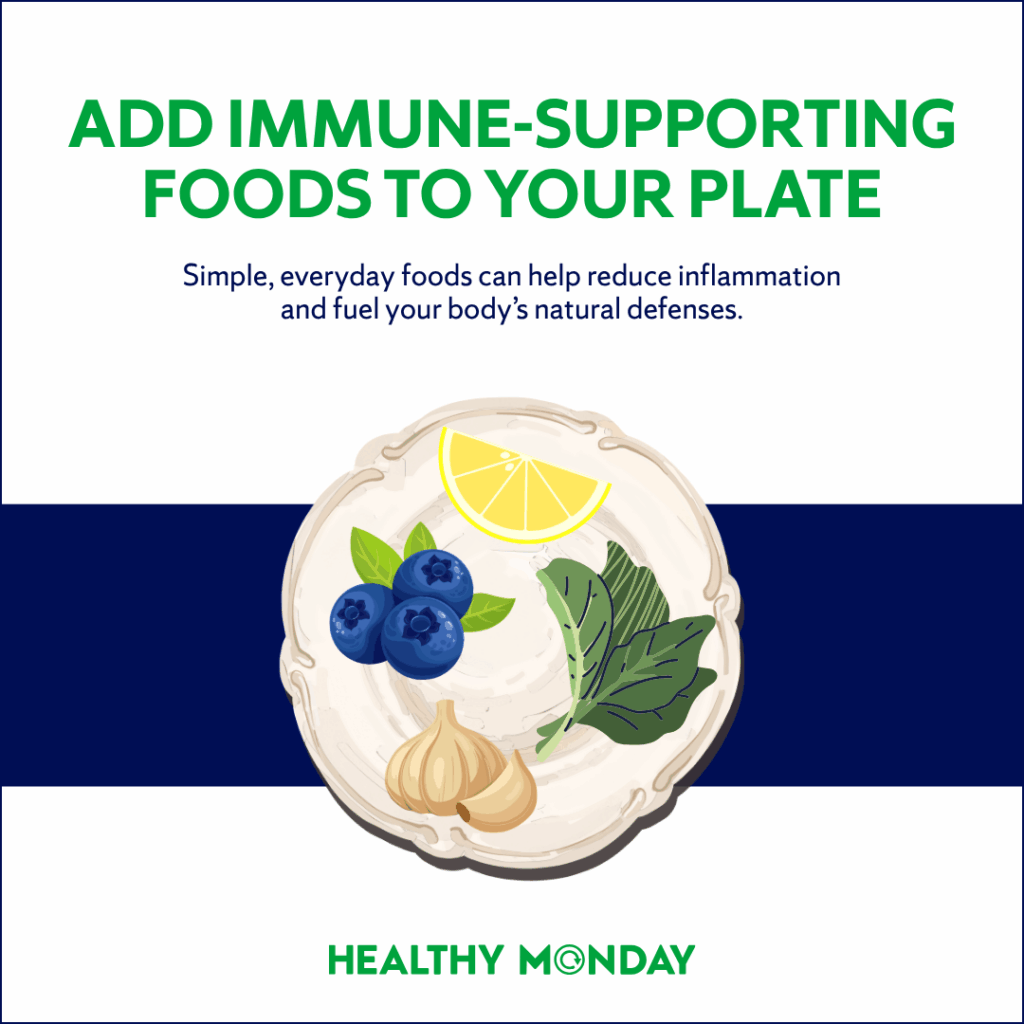 DYK? Adding certain foods to your meals can help support your immune system and keep you feeling your best year-round. From antioxidant-rich berries to gut-friendly fermented foods, there are plenty of options to choose from. Learn more ➡️ #HealthyMonday healthymonday.com/disease-preven…