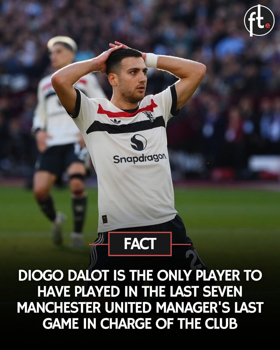 🇵🇹 𝗗𝗜𝗗 𝗬𝗢𝗨 𝗞𝗡𝗢𝗪: Diogo Dalot is the only player to have played in the last 7 Manchester United managers' final game in charge of the club:

🇵🇹 Rúben Amorim
🇳🇱 Ruud van Nistelrooy
🇳🇱 Erik ten Hag
🇩🇪 Ralf Rangnick
🏴󠁧󠁢󠁥󠁮󠁧󠁿 Michael Carrick
🇳🇴 Ole Gunnar Solskjær
🇵🇹 José Mourinho