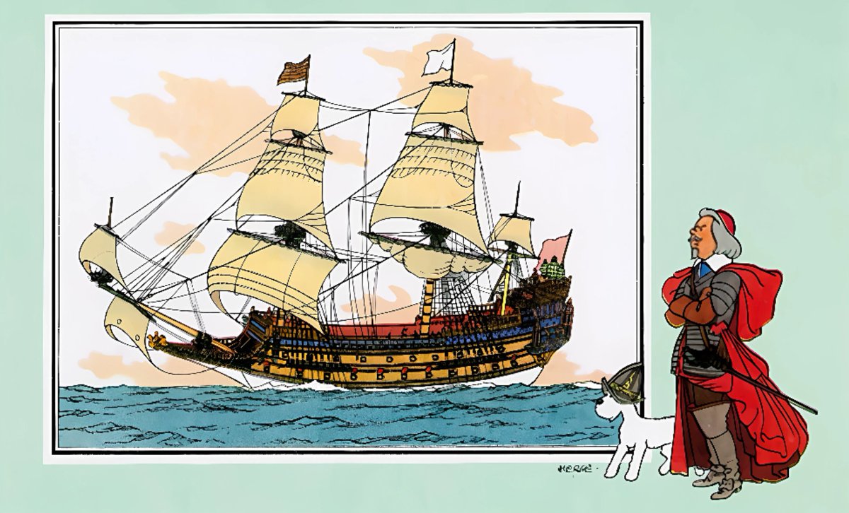 TheatrumBelli's tweet image. 1626 : Naissance, il y a quatre siècle, de la grande #marine royale, future @MarineNationale.
---
Armand du Plessis de #Richelieu, duc et cardinal, premier ministre en 1624, grand maître de la #navigation en 1626, mort en 1642, ne fut proprement ministre de la marine française