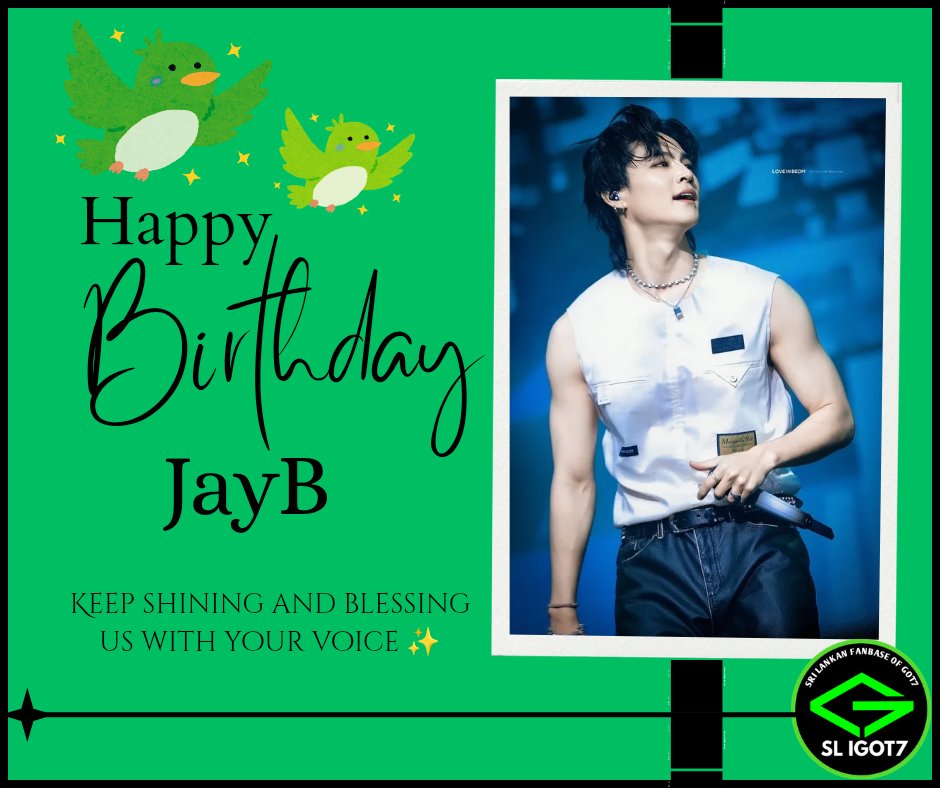 sl_igot7's tweet photo. Born to lead,Born to shine...Happy JayB Day...!💚✨
Our Bestfriend @jaybnow_hr 💚🌴

#DarlingLeaderJAYBDay
#제이비와_함께할_매일
#GOT7 #IGOT7 #AHGASE https://t.co/eJ1xC1D1LE