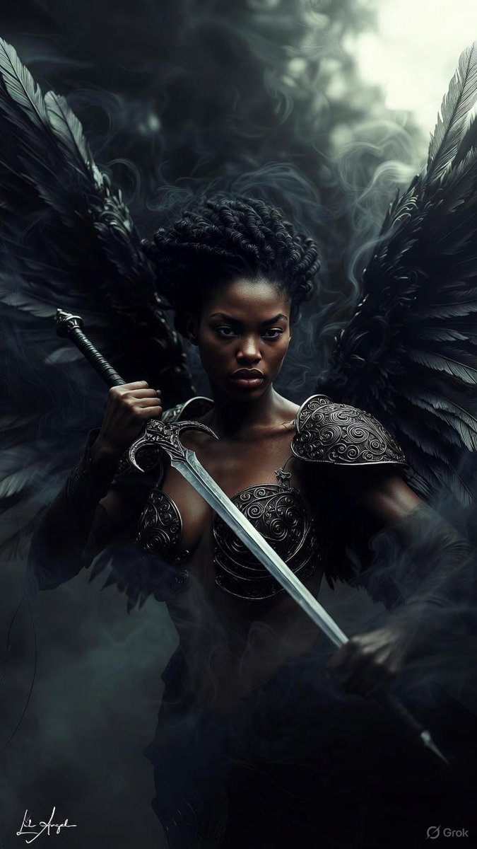 CLAngelillo's tweet photo. QT Shadow 

From the depths of shadow she rises—unyielding, unbreakable, a guardian forged in darkness. Her gaze pierces the void, her blade guards the light. 🌑🗡️ #ShadowAngel #WarriorGuardian #EtherealFierce #DarkProtector https://t.co/bOnP47mk1o