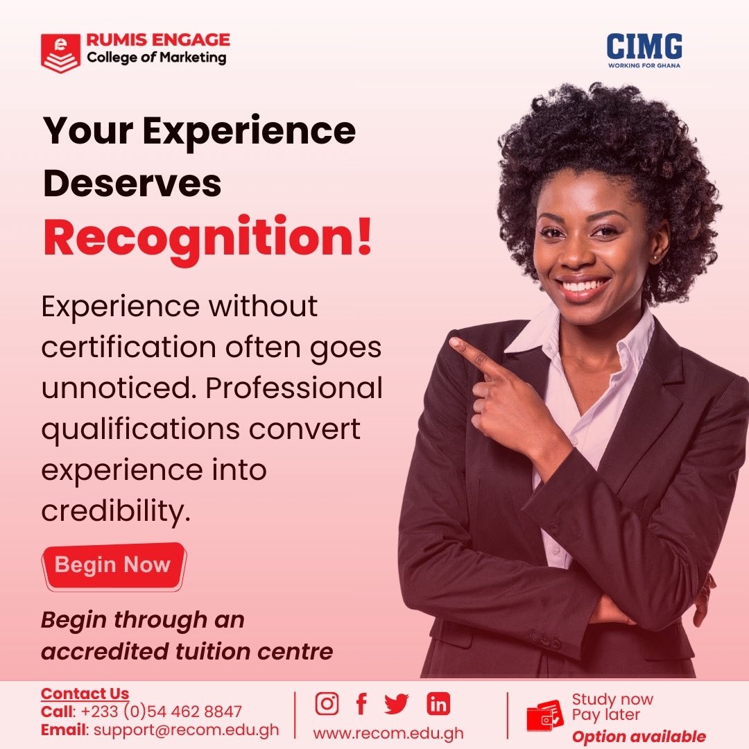 recom_marketing's tweet photo. Your experience matters. 

But without professional recognition, it stays invisible. 

The CIMG Professional Marketing Qualifications turn experience into credibility.

#CareerGrowth #CharteredMarketer #RECOM https://t.co/uvehFq3bb9