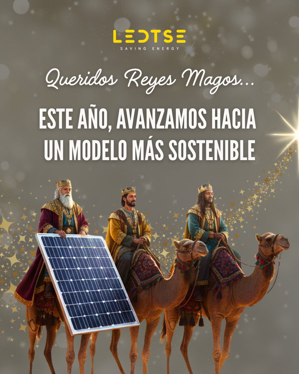 🎁✨ Este año, a los Reyes Magos les pedimos algo diferente.

Un mundo más sostenible y  hogares más eficientes. ¡Feliz noche de Reyes!

👉 Solicita tu estudio personalizado gratis en ledtse.com/placas-solares…