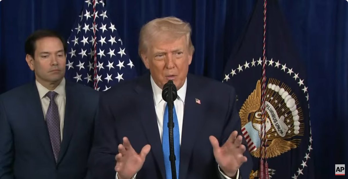 Donald Trump reveals that the United States struck Venezuela and its president had been captured and flown out of the country. Read the transcript here. rev.com/transcripts/tr…