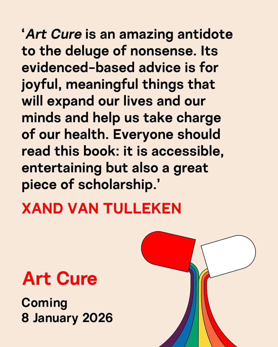 UCL_SBB's tweet photo. Only three days left in our countdown! โฐ
Looking for your next read? #ArtCure has just been selected as @Waterstones' Top Non-Fiction Pick & @thebookseller's Non-Fiction Book of the Month ๐
Check out the latest media coverage, events & endorsements: https://t.co/IYQnW5IwOi https://t.co/YTazGhRkxF