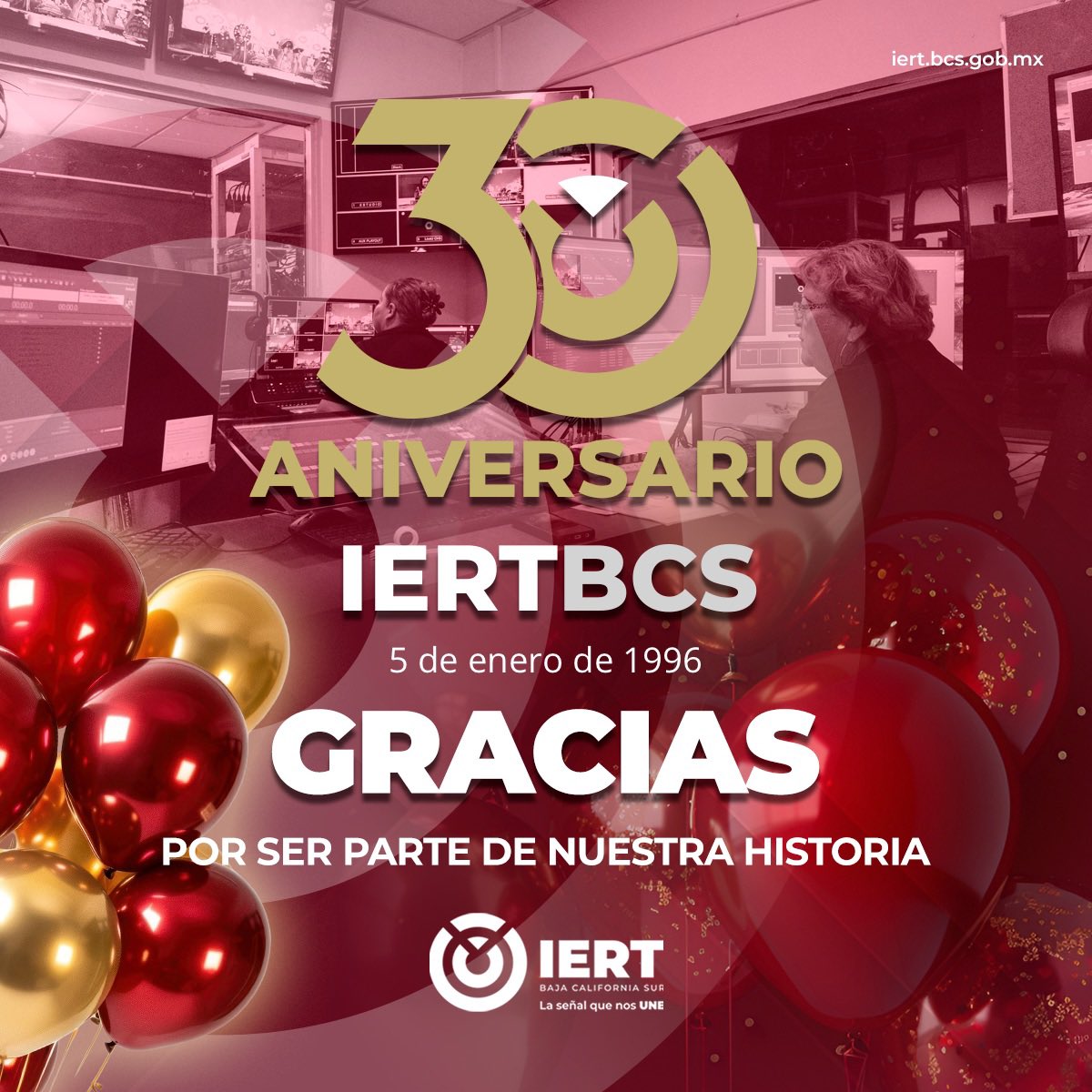 🎉 Hace 30 años nació el Instituto Estatal de Radio y Televisión, para llevar voces, historias y cultura a Baja California Sur. 📻📺

Gracias a quienes lo han construido y a ti que nos sintonizas cada día. 🙌

✨Vamos por muchos años más juntos. 🎶🎙️🎉