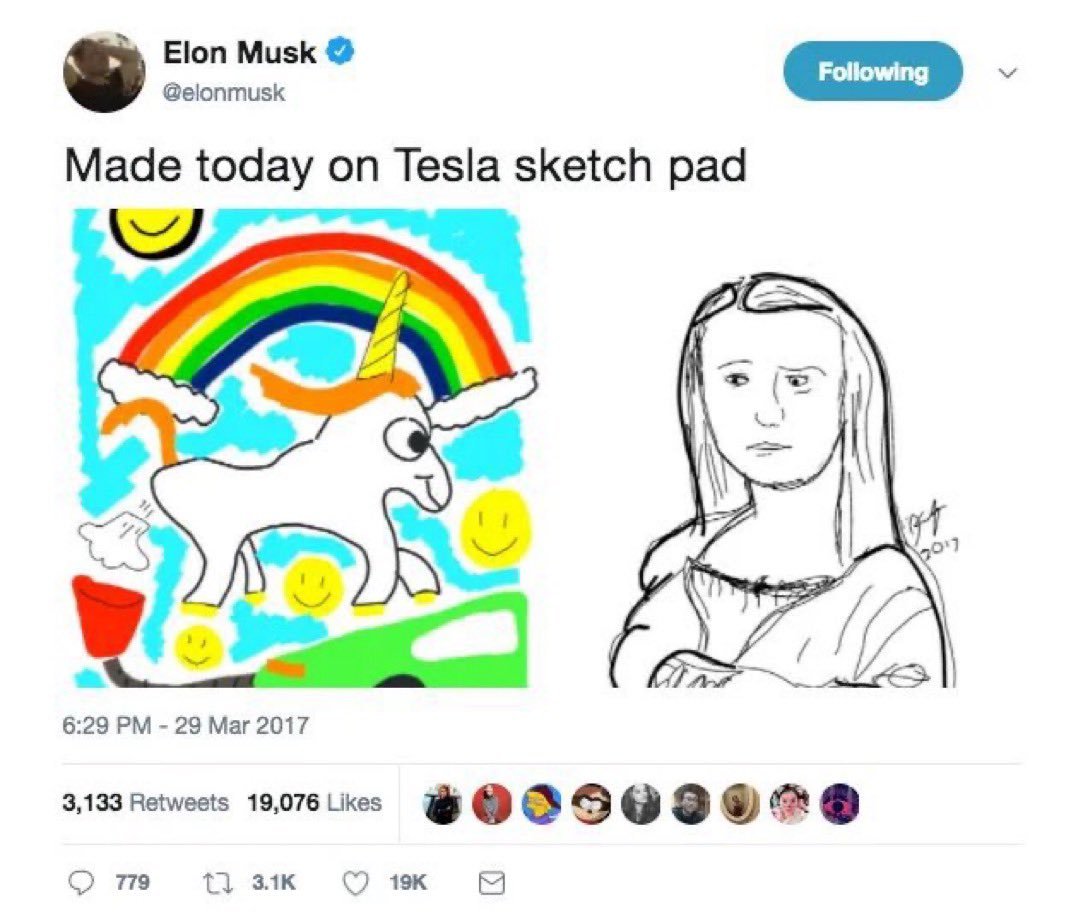 caposelfmade's tweet photo. Crazy narrative that hasnt bonded Elon drew a Farting Unicorn!
https://t.co/cdo4ePsRrY https://t.co/H5zQkUfi72