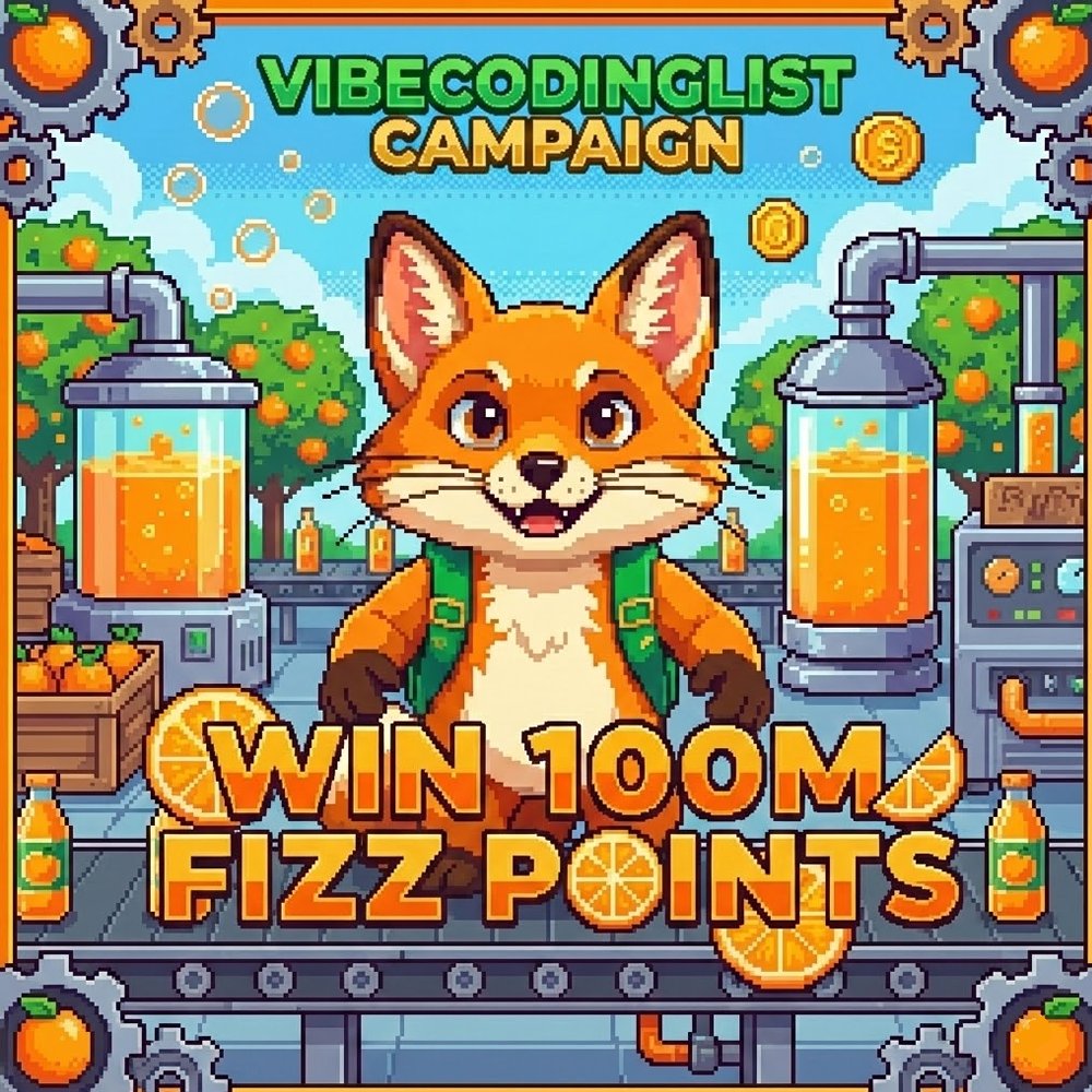 OrangeCrushweb3's tweet image. 🚀VibeCodingList campaign is live

Review Orange Crush 

❤️ Like the campaign post
📝Comment a Review 
🎟 Submit proof on Discord
🎁 WIN 100M FIZZ POINTS

🔗 tinyurl.com/ycexeed5
🔗discord.gg/EymxzhQM