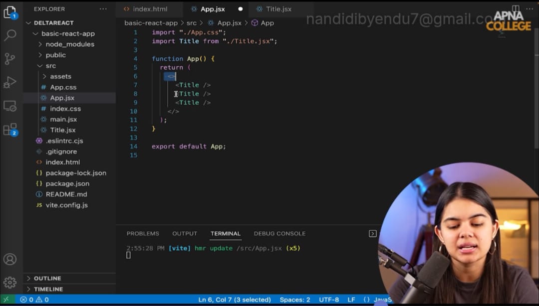 dibyendu2005's tweet photo. Day 115 — JSX starting to click ⚛️🔥

Learned today:
📦 import / export
🧩 Writing markup in JSX
🧱 React Fragments
Cleaner components = happier dev 😎
#100DaysOfCode #ReactJS #Frontend https://t.co/xDm6Jlp8dB