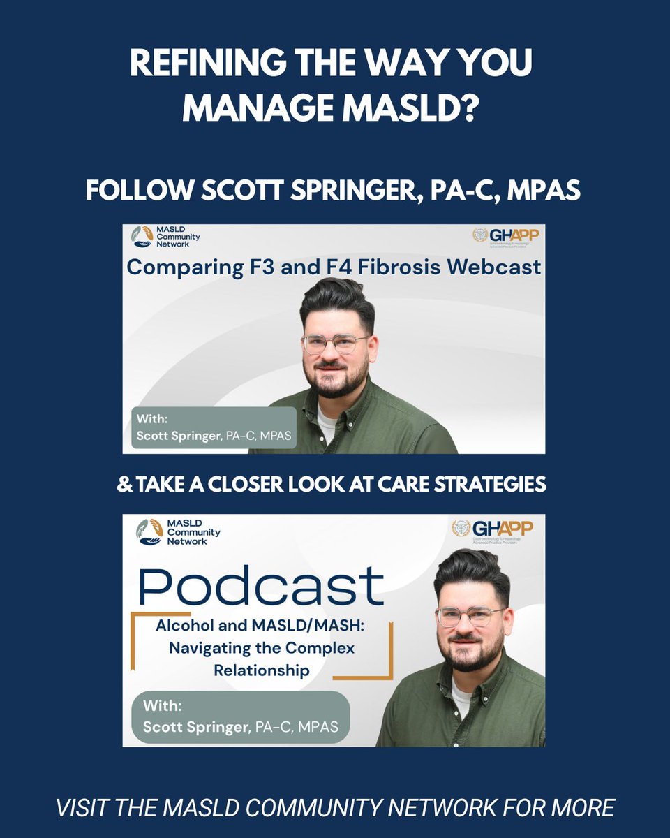 GastroHepAPP's tweet photo. MASLD pearls, coming right up 💎
Follow Scott Springer, PA-C, MPAS on the MASLD Community Network and keep those clinical gems coming: https://t.co/qYs7dFUzD1 https://t.co/Ds9SKqL28U