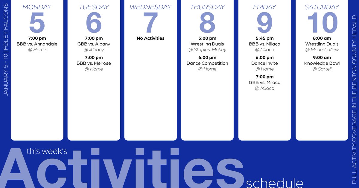 Get ready for a great week!

Don't forget to subscribe for full coverage of this week's activities! bentonconews.creativecirclemedia.com/subscribe/

#bentoncountyherald #starpublications