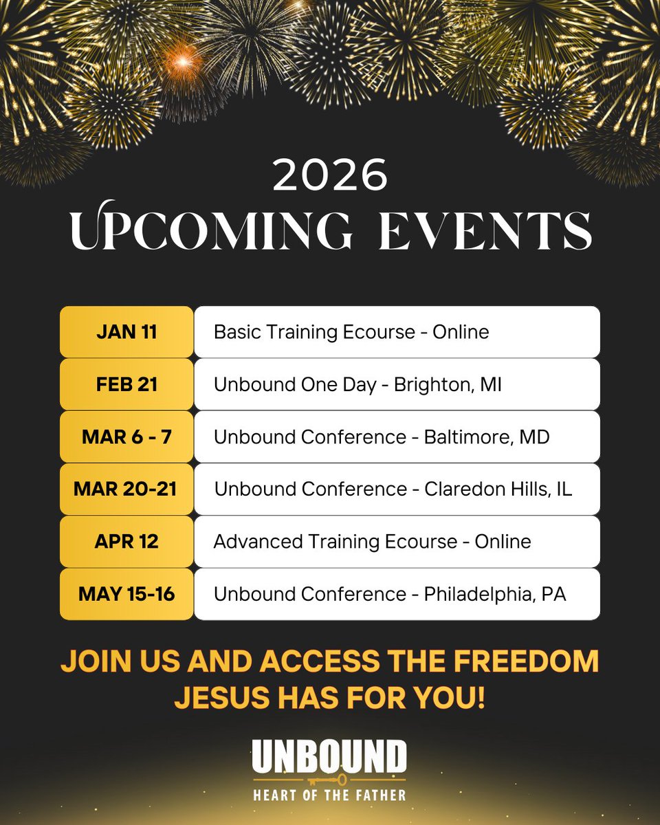 The calendar page has turned.  Take a look at our upcoming events and make a plan to join us in 2026!  Register on our event page.  heartofthefather.com/events/event-c…