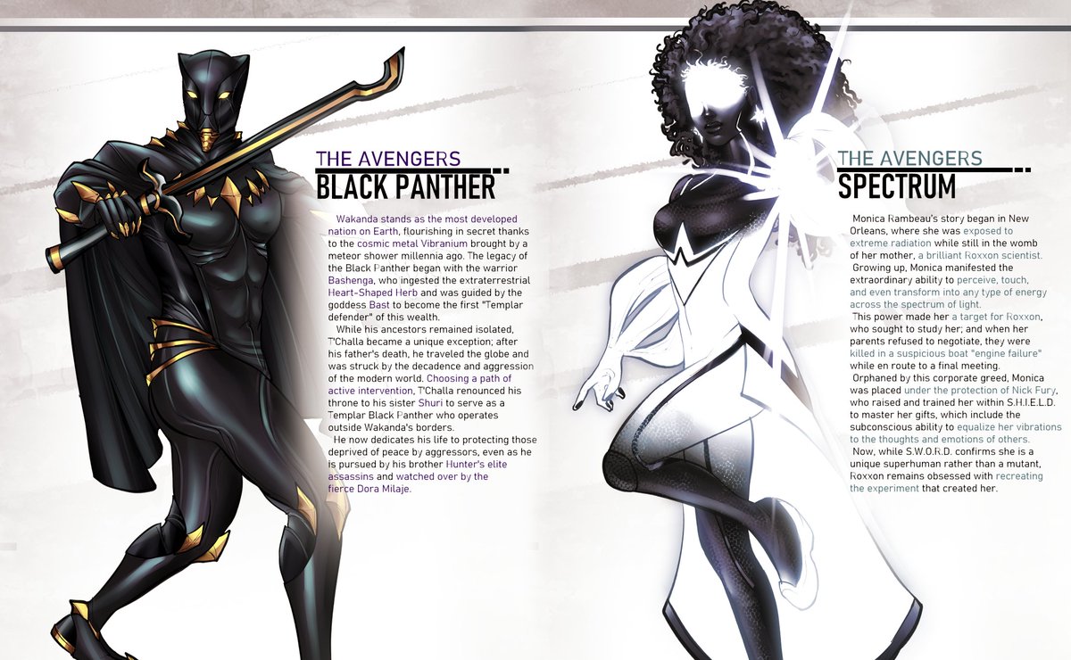 The_Luckyest's tweet image. The Avengers - 
Black Panther and Spectrum

 #Earth7Marvel