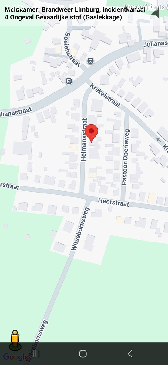 Gaslekkage met inzet van hulpdiensten in Epen