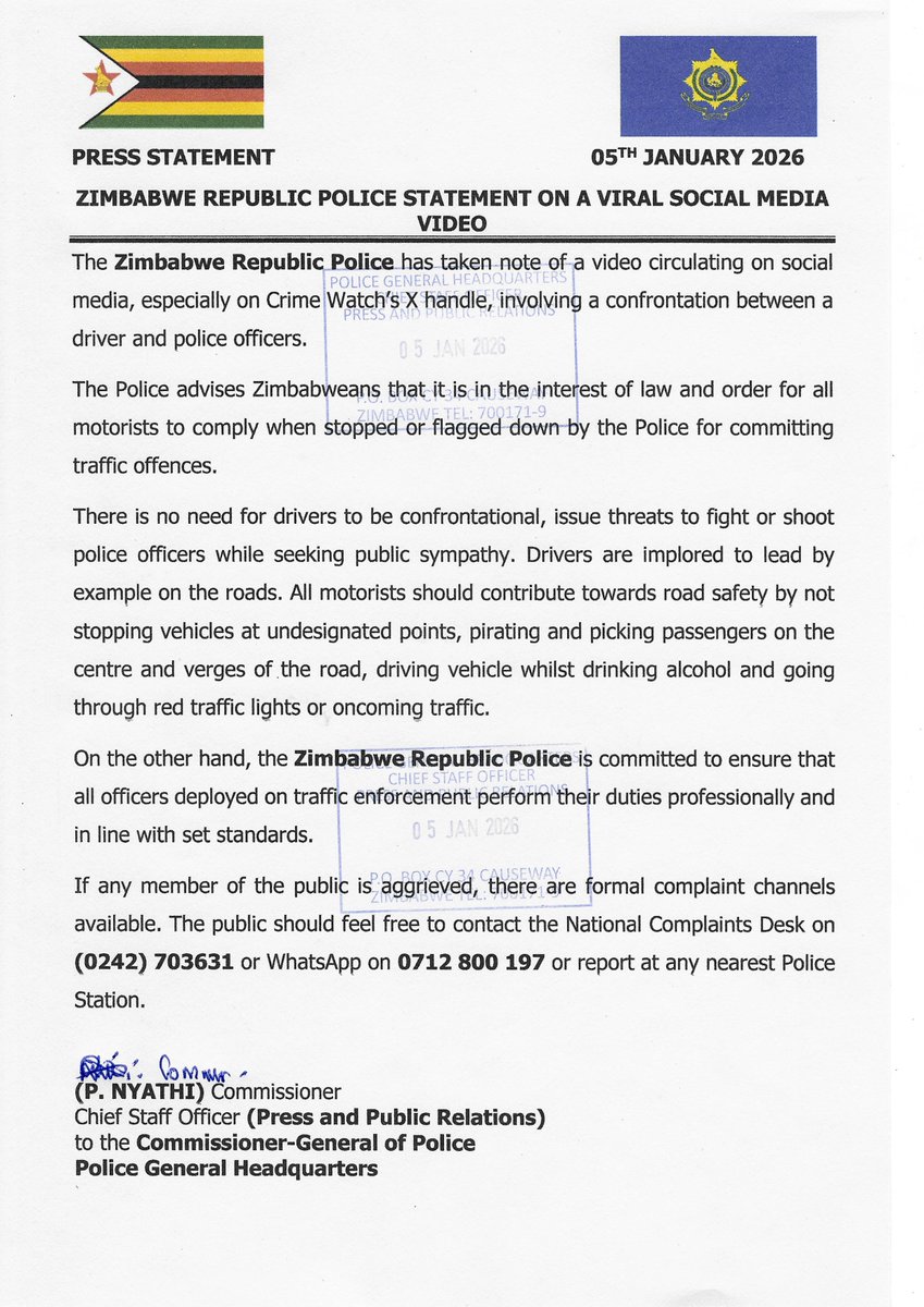 Zimbabwe Republic Police tweet media