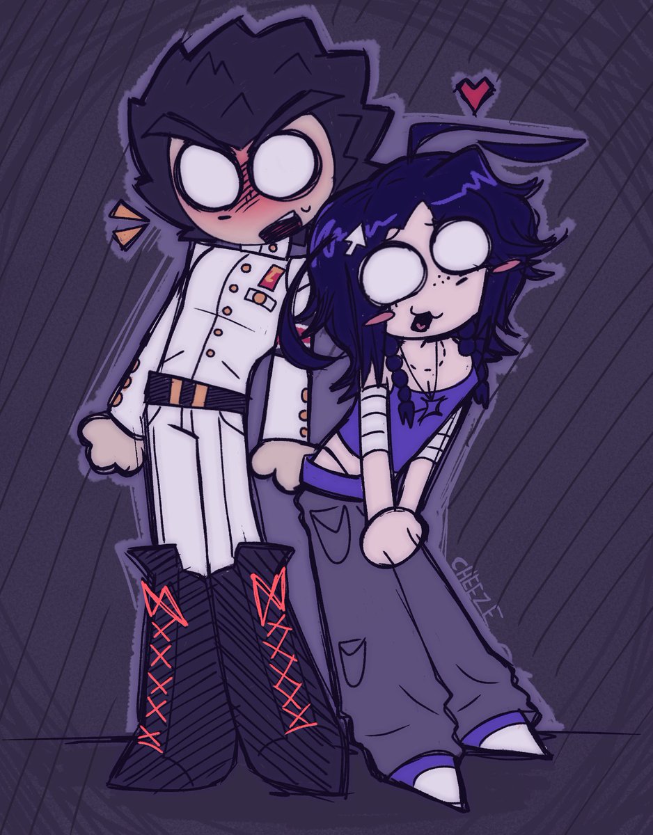 SynTaka in the emo style!! ❤️💙 🎨 @/Cheezy_picklezz