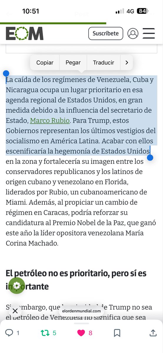 No es ayuda humanitaria que traerá libertad y democracia, EE.UU. actúa bajo una lógica transaccional de poder y control geopolítico. Más crítico aún, porque no es solo Venezuela, es toda la región de Latinoamérica. 
Un análisis oportuno frente a la coyuntura.