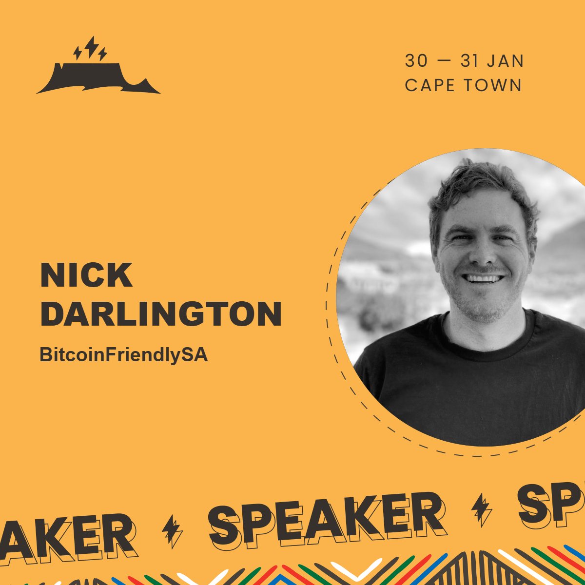 🚨Speaker Announcement🚨 @NickDarlington is a writer by trade and the  founder of @BitcoinFrndlySA, a platform dedicated to helping South Africans  spend and accept Bitcoin with confidence. He writes practical guides for  both