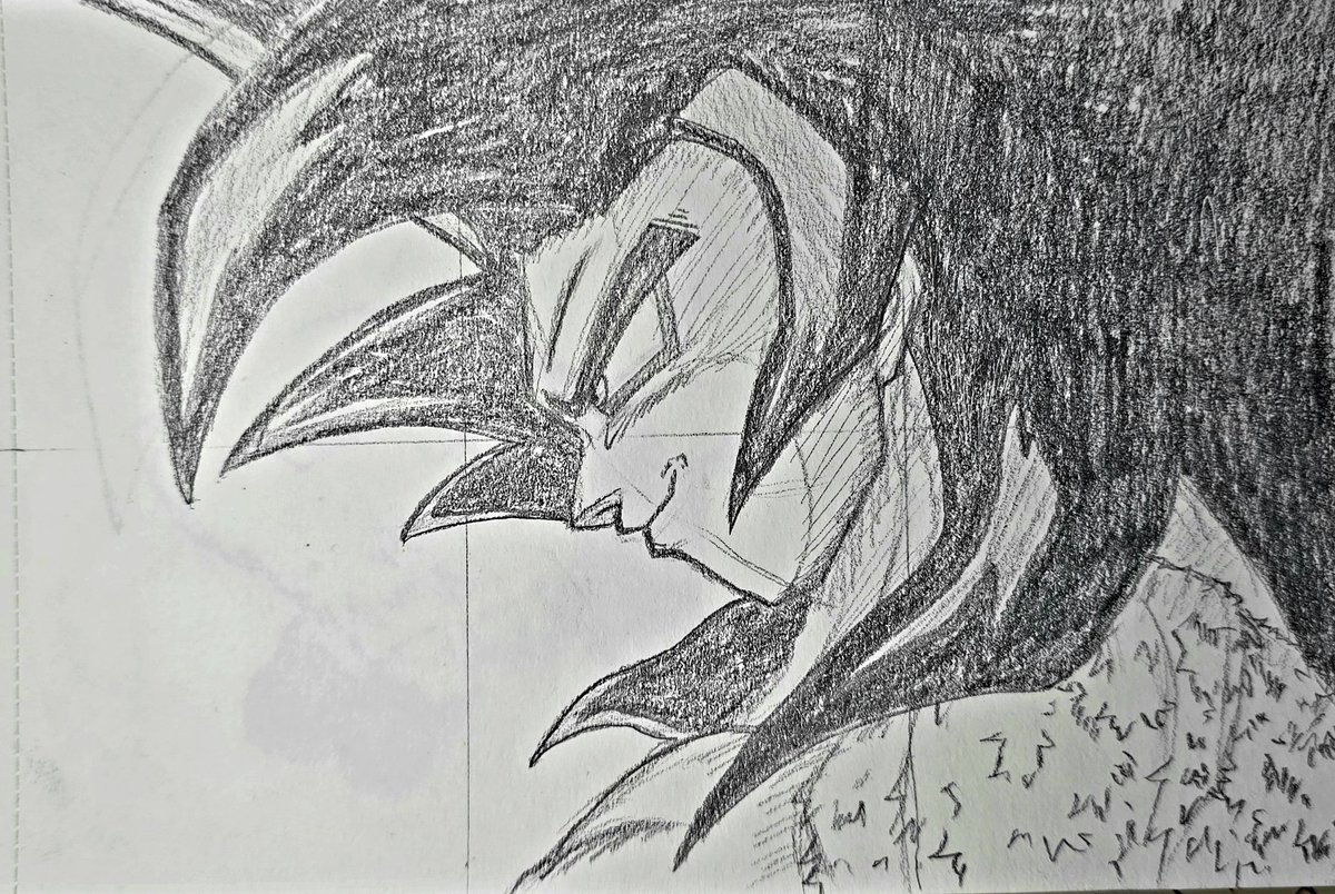 Haven't posted in a minute so have a ssj4 goku sketch!