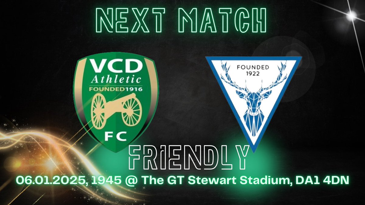 vcd_club's tweet image. In light of Saturday’s postponement, we’ve organised a friendly against our friends over at Erith and Belvedere. 

Tuesday, 1945 kick off.

Join us for some midweek football under the lights! 

🟢⚪️🟢⚪️🟢