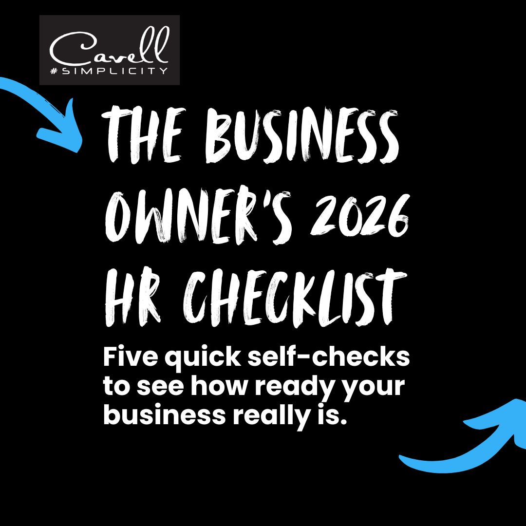 CavellHR's tweet photo. Employment law reforms are coming in 2026 and 2027.

We’ve broken down the five areas that matter most to help you to check how ready your business really is for the year ahead.

Here’s your quick 5-point HR readiness checklist. https://t.co/BmjkEaSMye