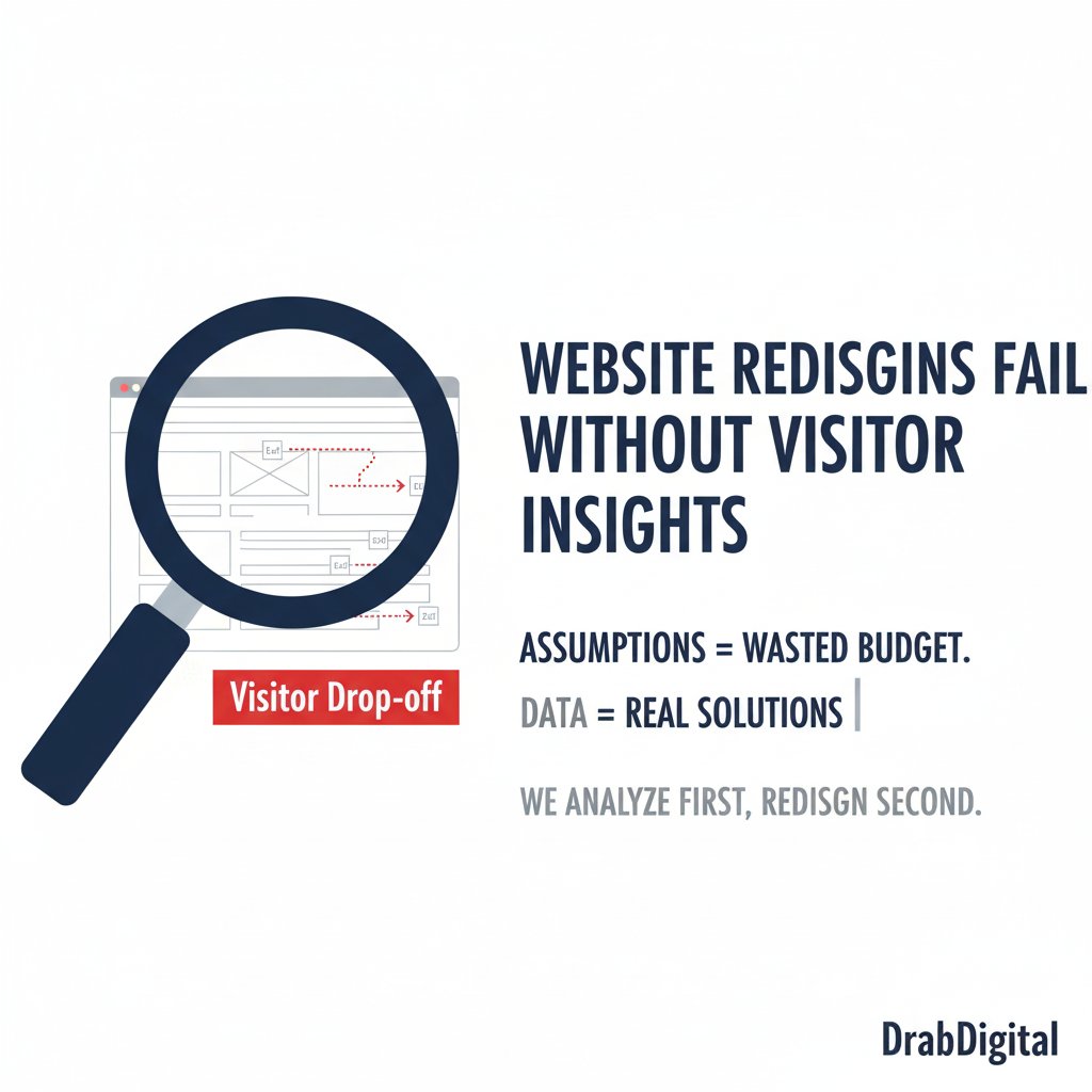 Before redesigning your website, understand why visitors leave.

Assumptions cost money.
Data saves it.

We start with answers, not opinions.